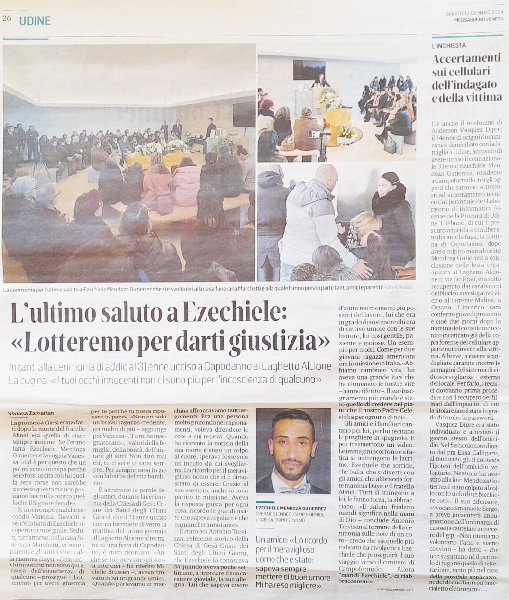 Rassegna stampa casa funeraria lultimo saluto a EZechiele